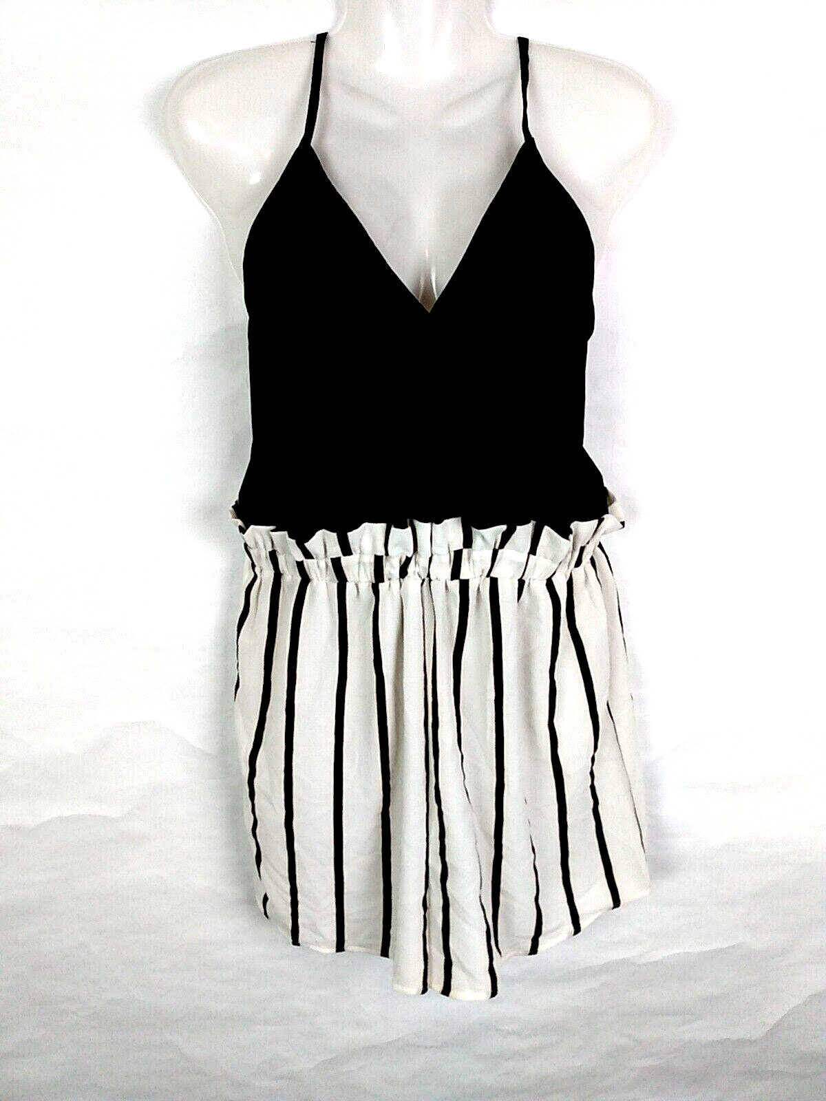 Love University romper Women’s size XL White Black