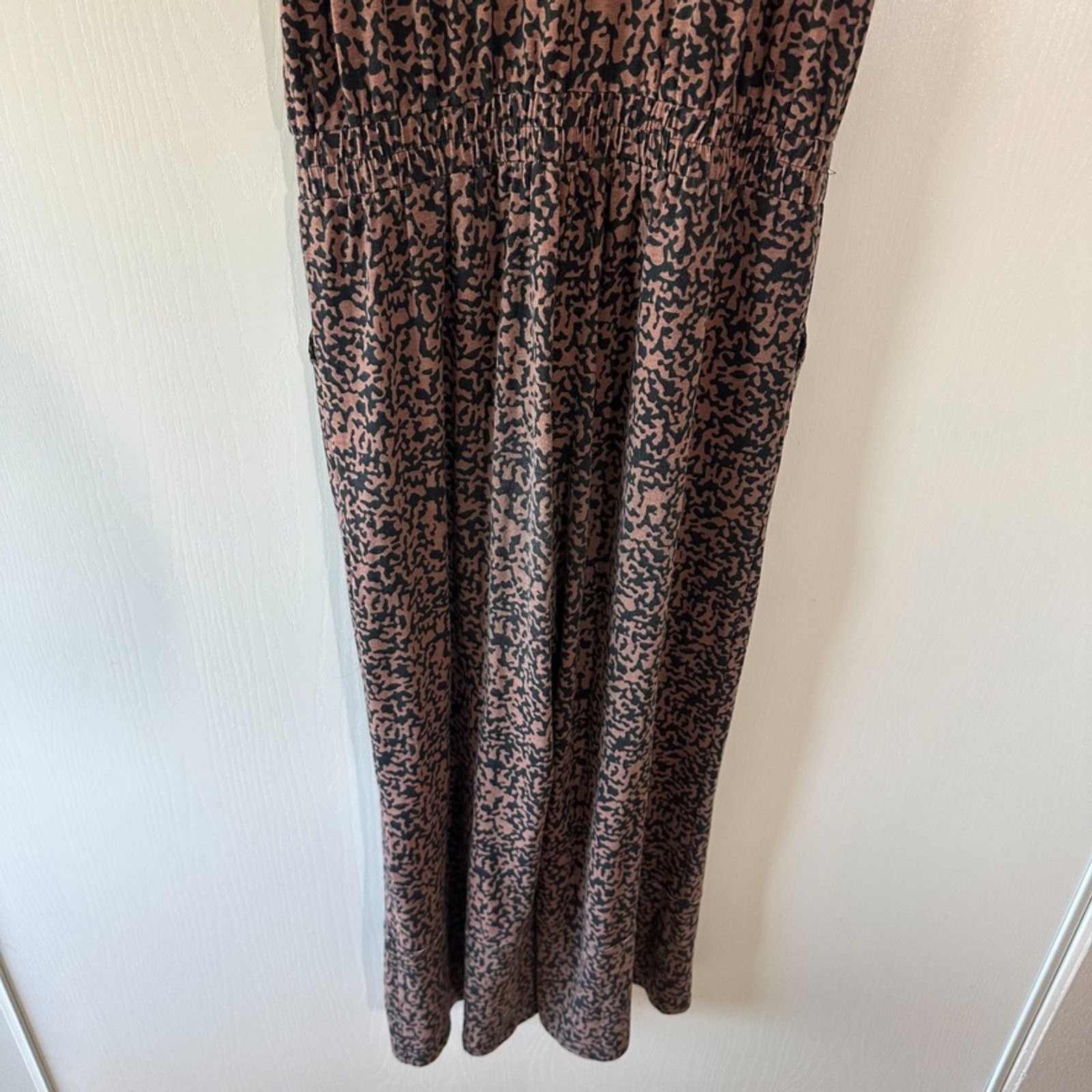 Pact Womens Organic Cotton Abstract Print Wide Leg Jumpsuit Sustainable Sz Small