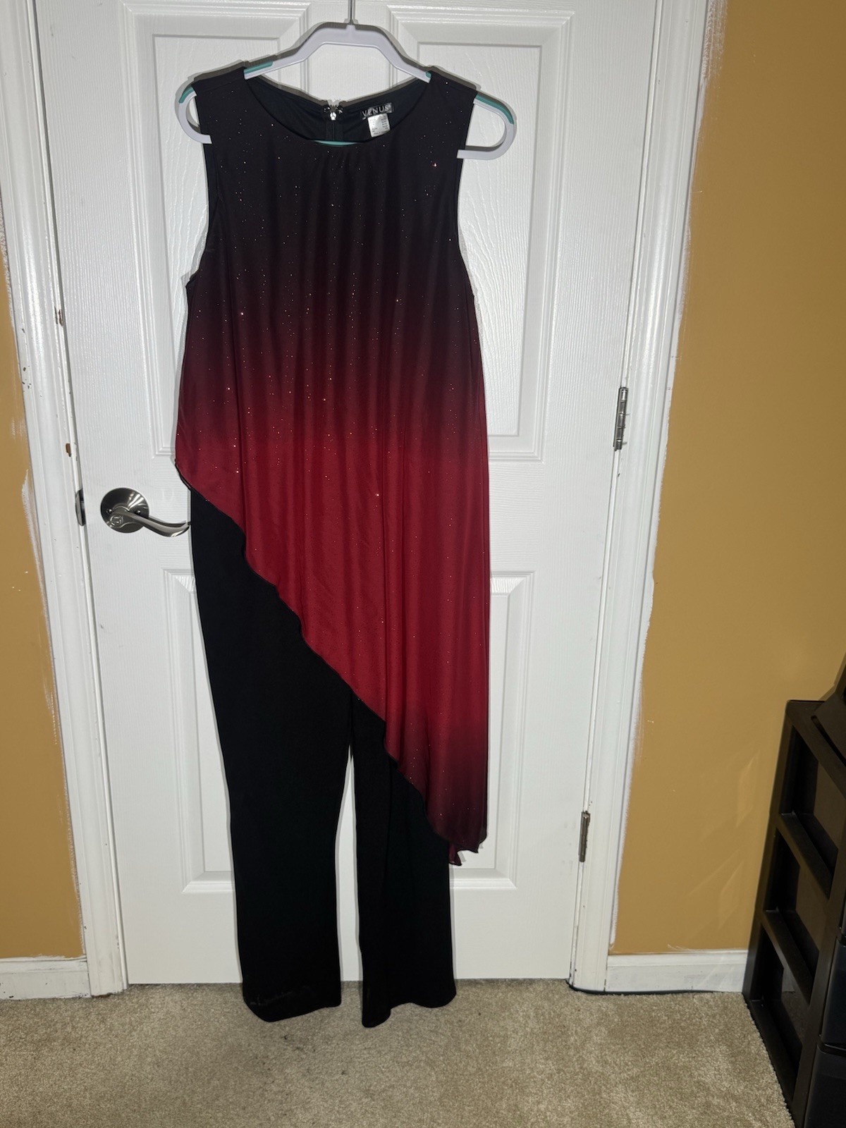 Red and Black Jumpsuit XL Women’s Sleeveless. Worn once