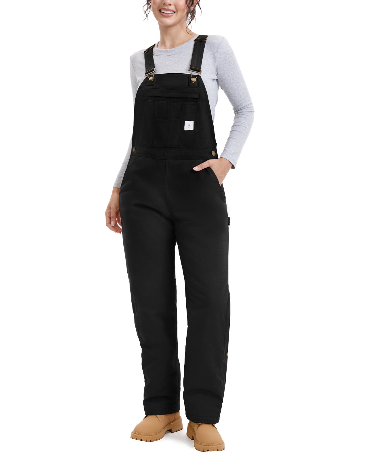 HISEA Women’s Insulated Bib Overalls Water Resistant Jumpsuits Quilted Workwear