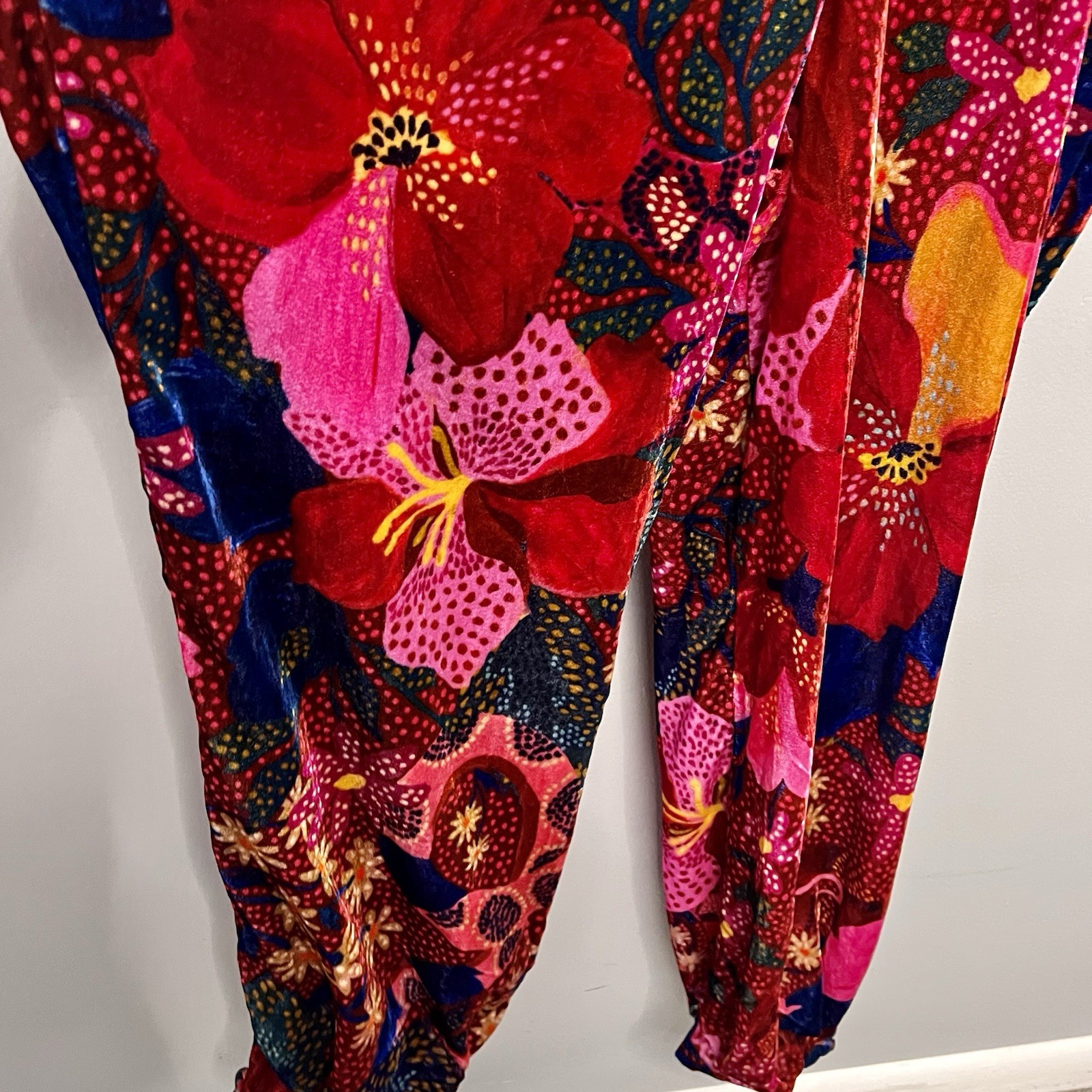 NWT Farm Rio Snake Garden Velvet Jumpsuit Size Medium Tropical Boho Eclectic