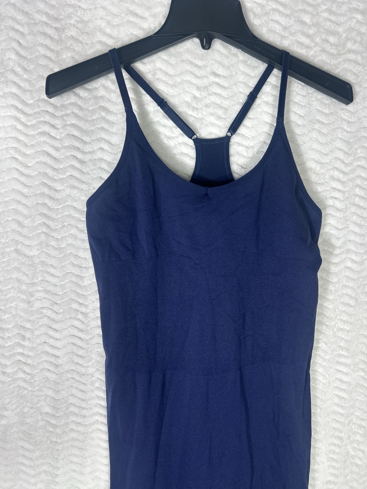 PINK ACTIVE Jumpsuit Womens M Blue Knit Strappy Stretch One Piece Activewear