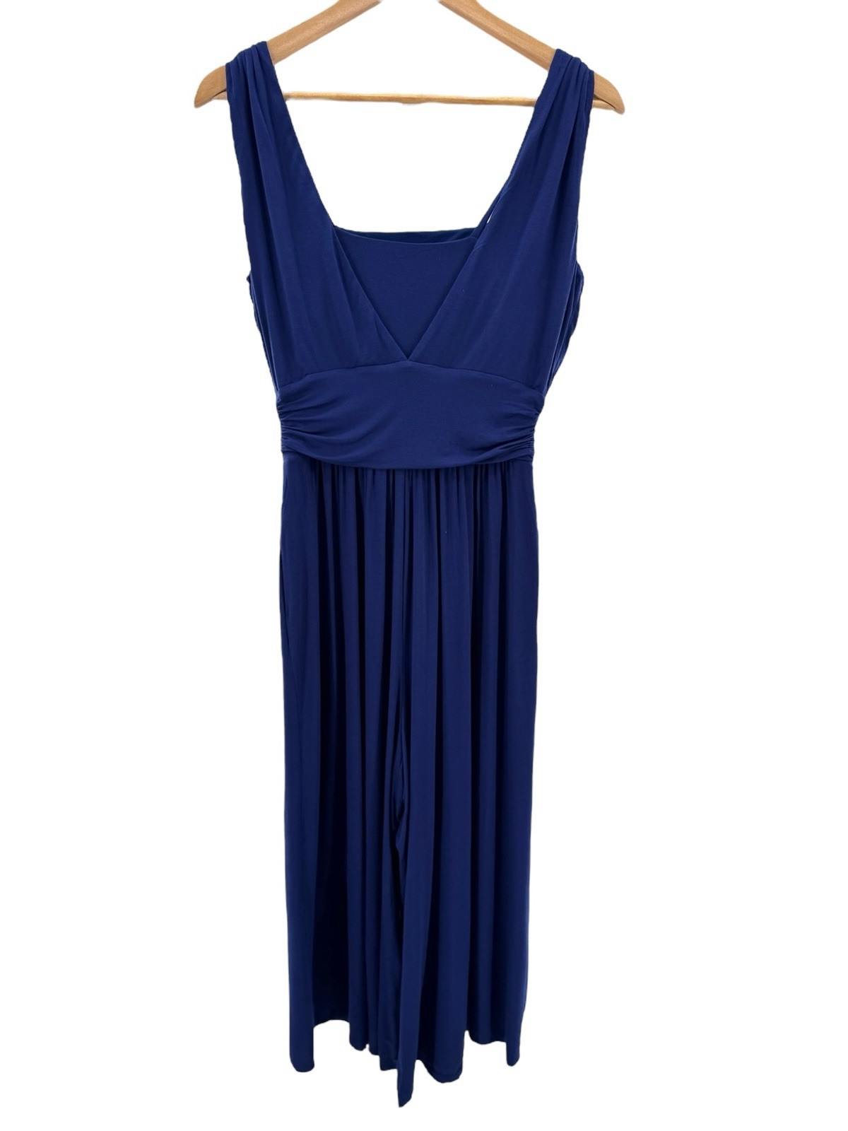 Sundance Jersey Knit Wide Leg Jumpsuit Small Blue Sleeveless Romper Lounge