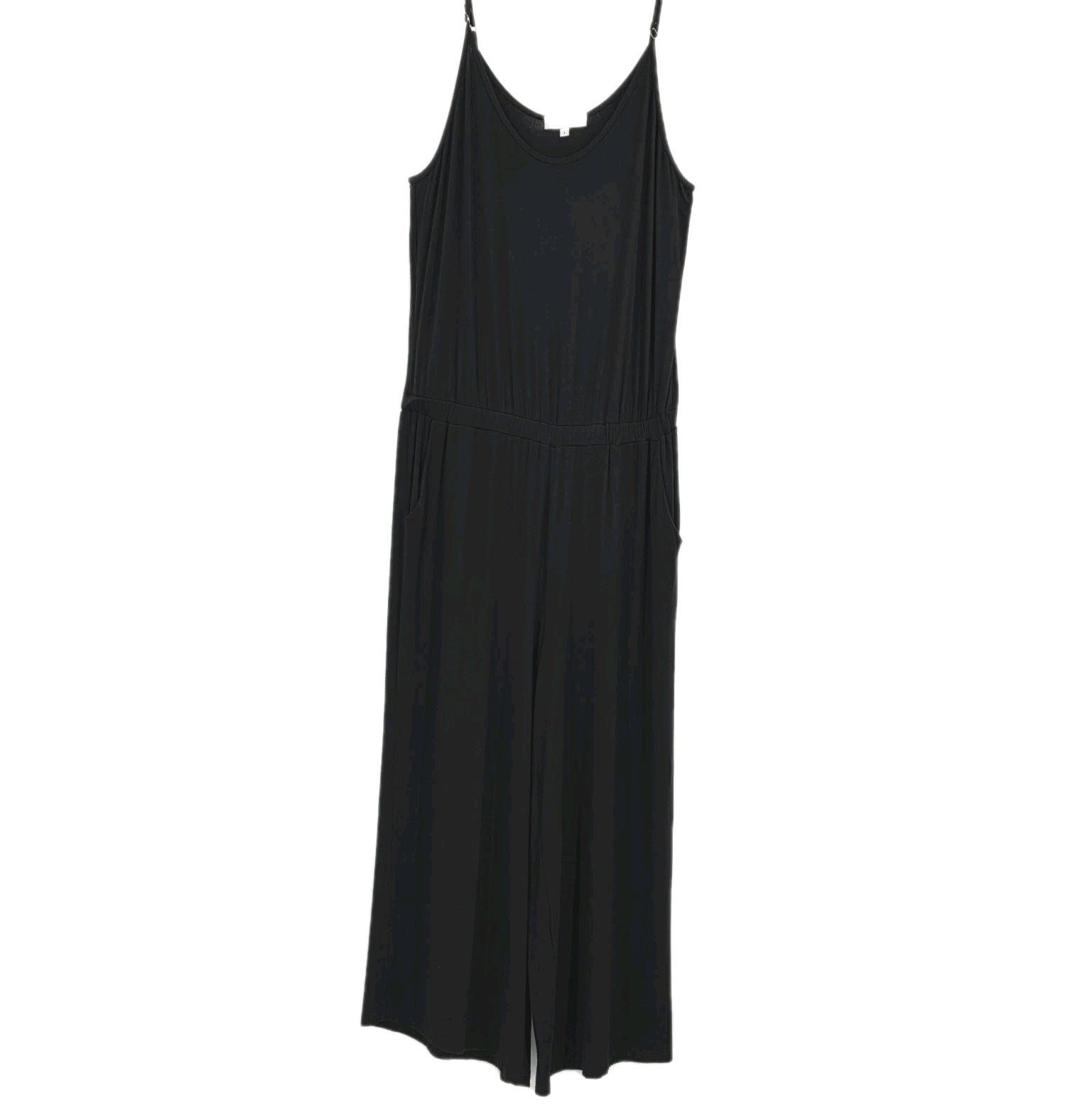 Michael Stars Black Romper Jumpsuit Women’s L Wide Leg Sleeveless Pocketed