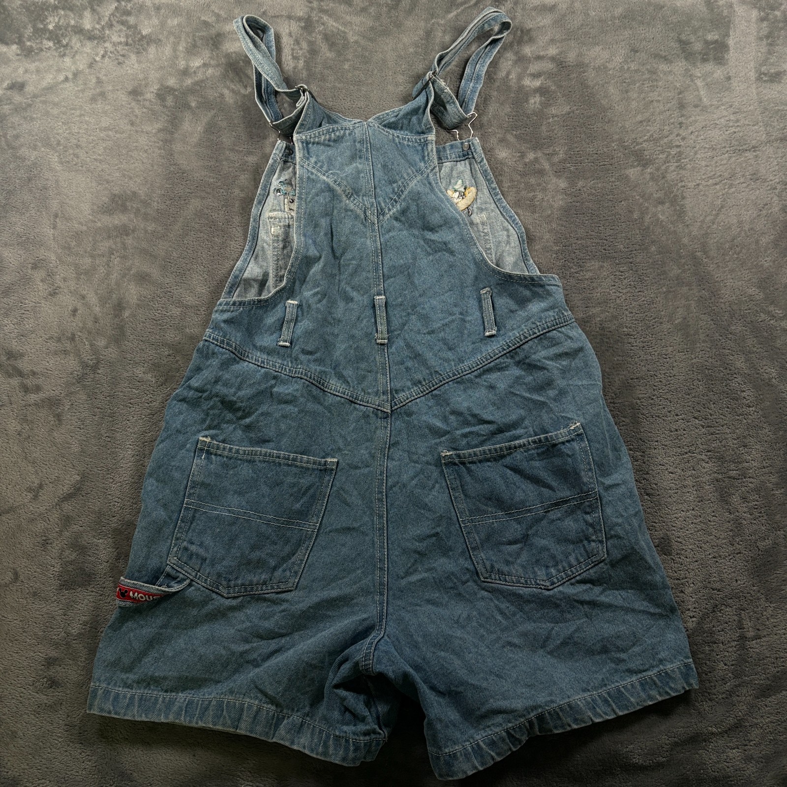 Vintage Disney Mickey + Friends Unlimited Overall Shorts Women Medium Romper