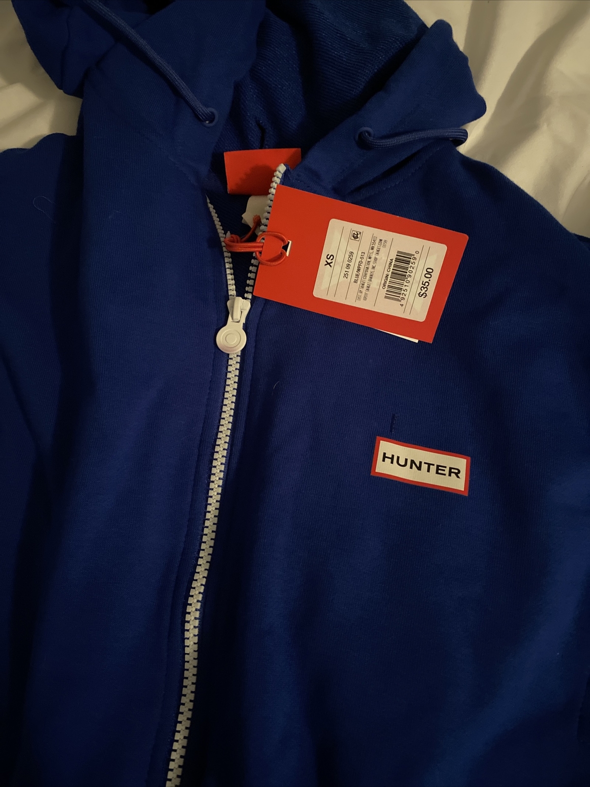 HUNTER TARGET Collaboration Blue Romper Hooded Women Size XS