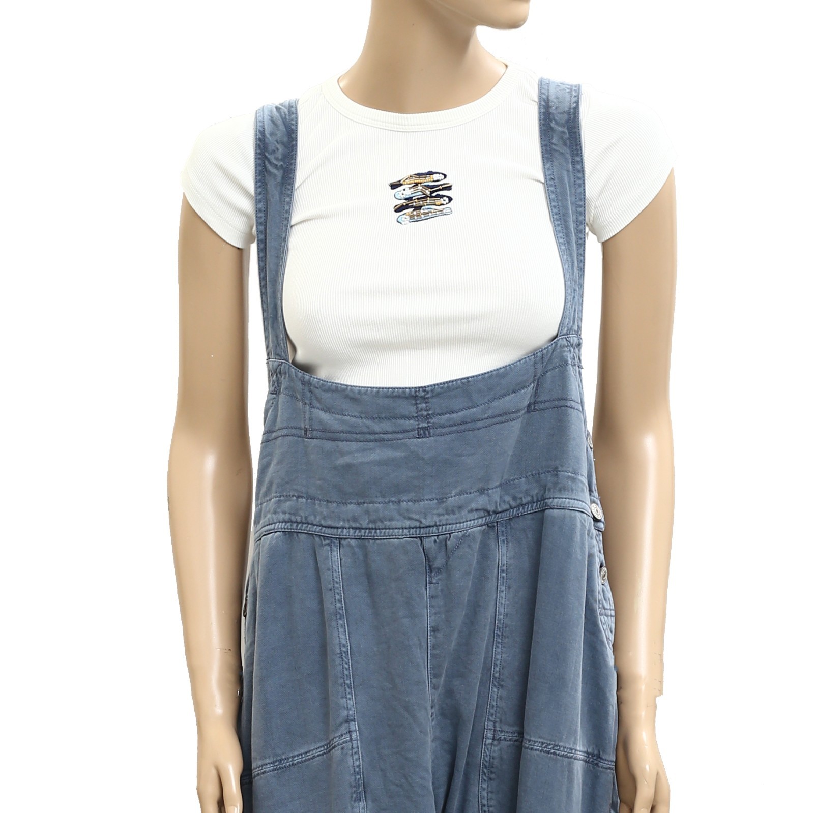 Free People We The Free Felix Tapered Overalls Jumpsuit Dress Pinafore M 288075