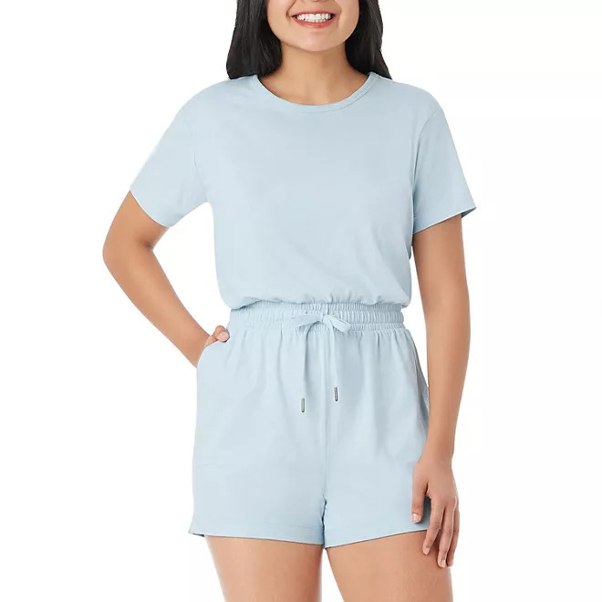 Member’s Mark Women’s Favorite Stretch Soft Romper Light Blue XXL