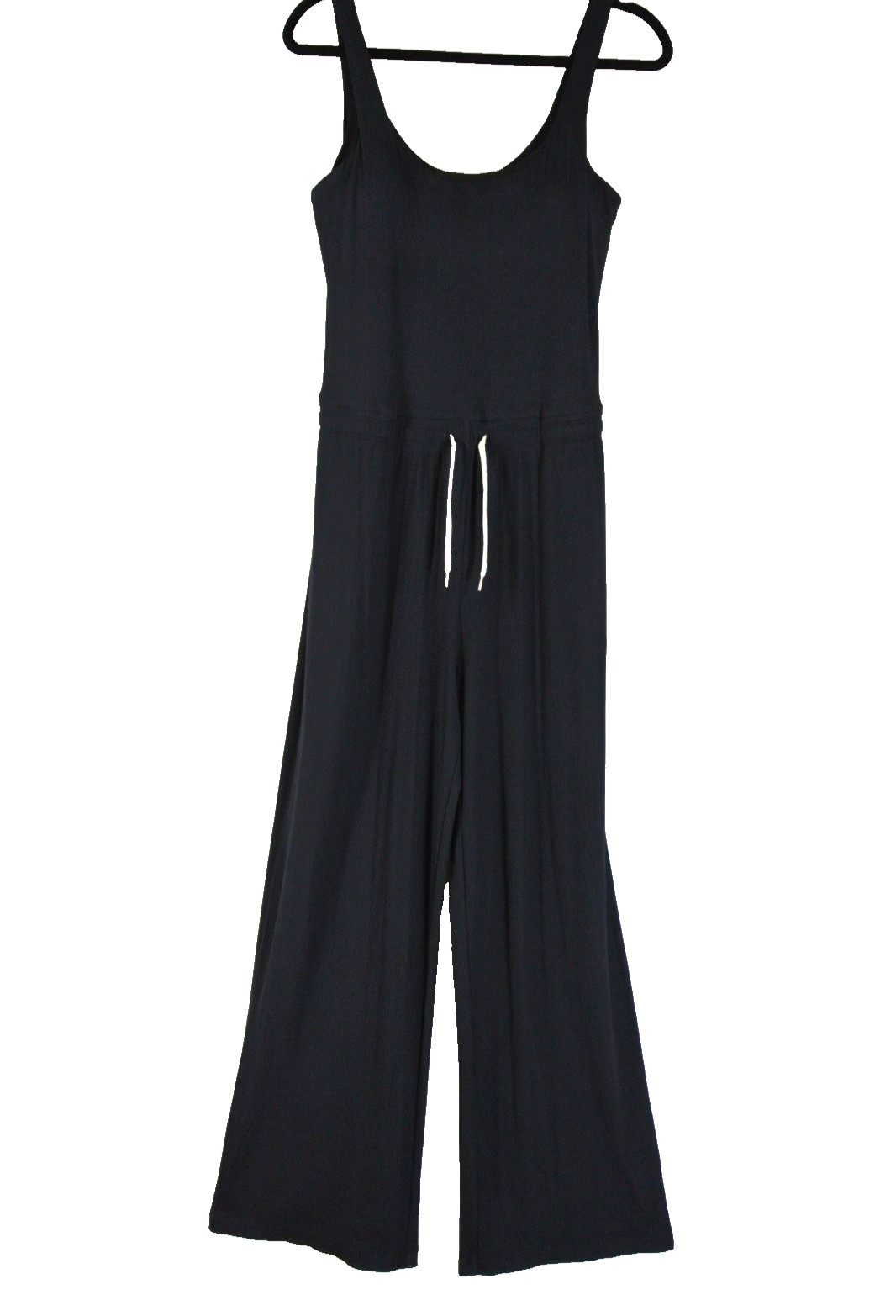 NEW, Vuori Pose Scoop ribbed Jumpsuit in Washed Black Sz XL #LD279