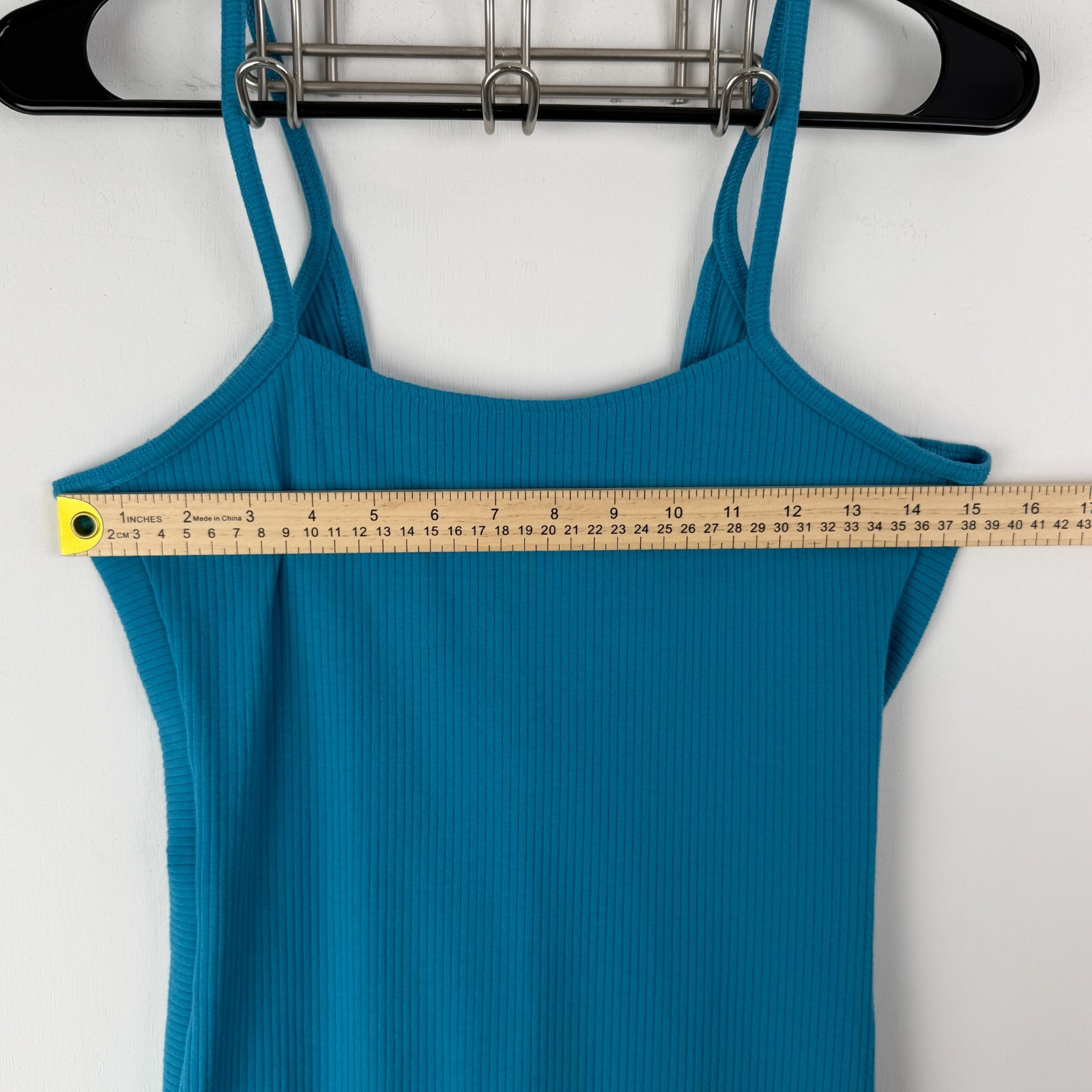 Adidas Blue Ribbed Bodysuit Women’s M | Stretchy Romper One Piece Sustainable