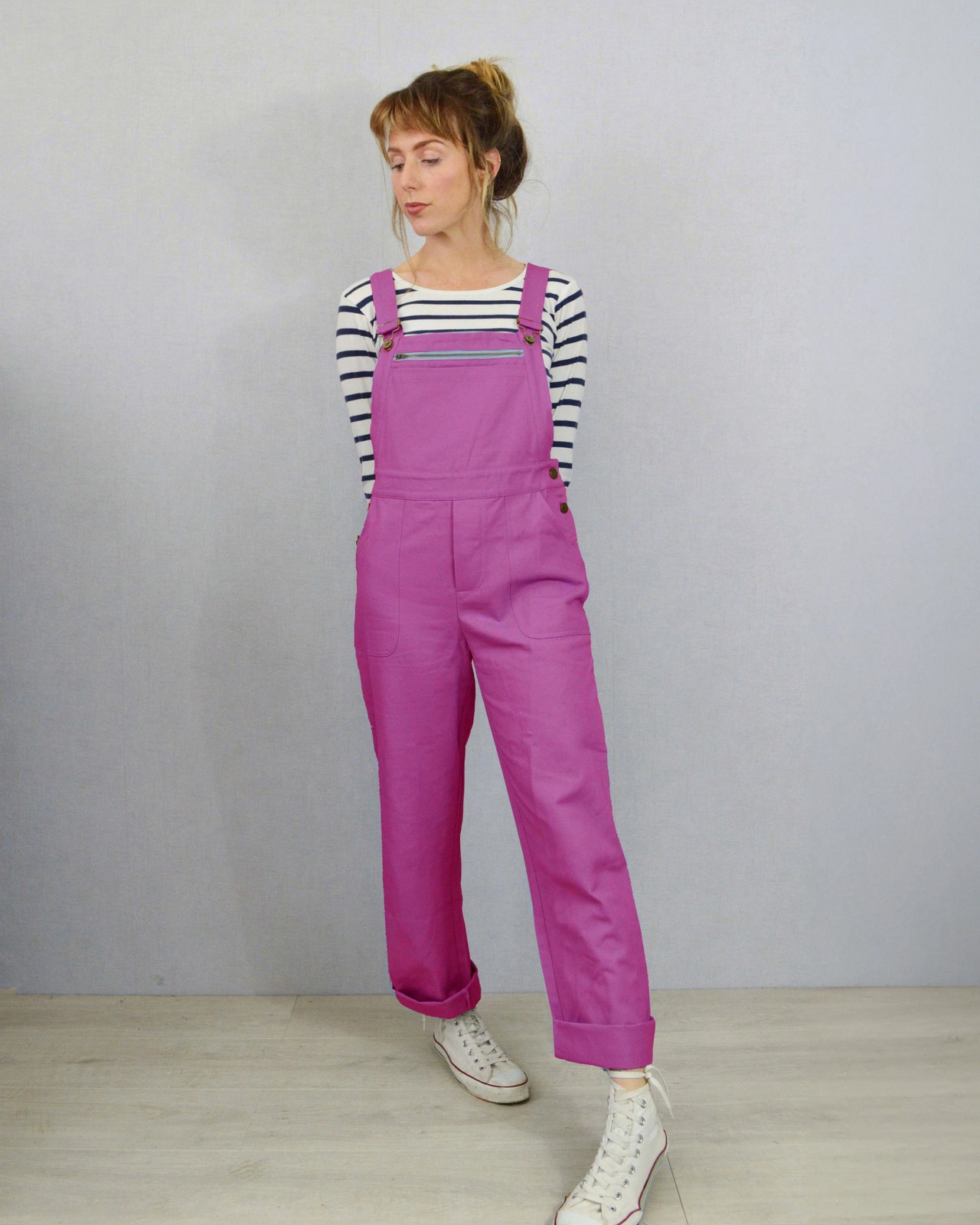 Dark Pink Workwear Dungarees – XS S M L