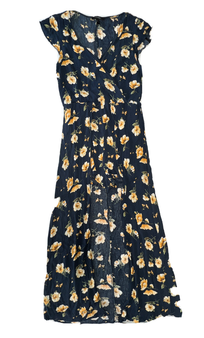 Forever 21 Romper Dress Size Medium Blue Floral Sleeveless
