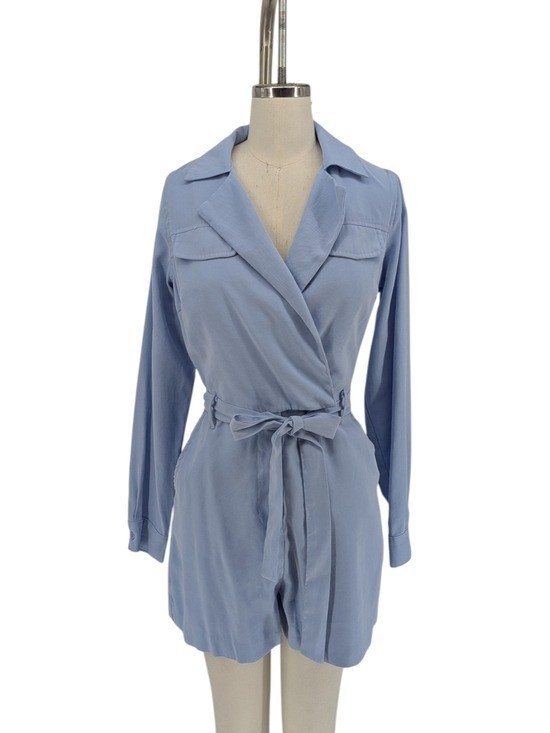 Gianni Bini Blazer Romper Light Blue size Small Business casual preppy spring