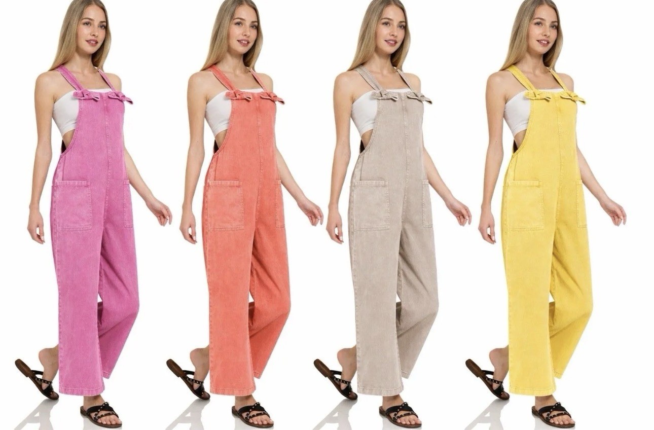 Zenana Denim Jumpsuits Various Colors & Sizes Brand New