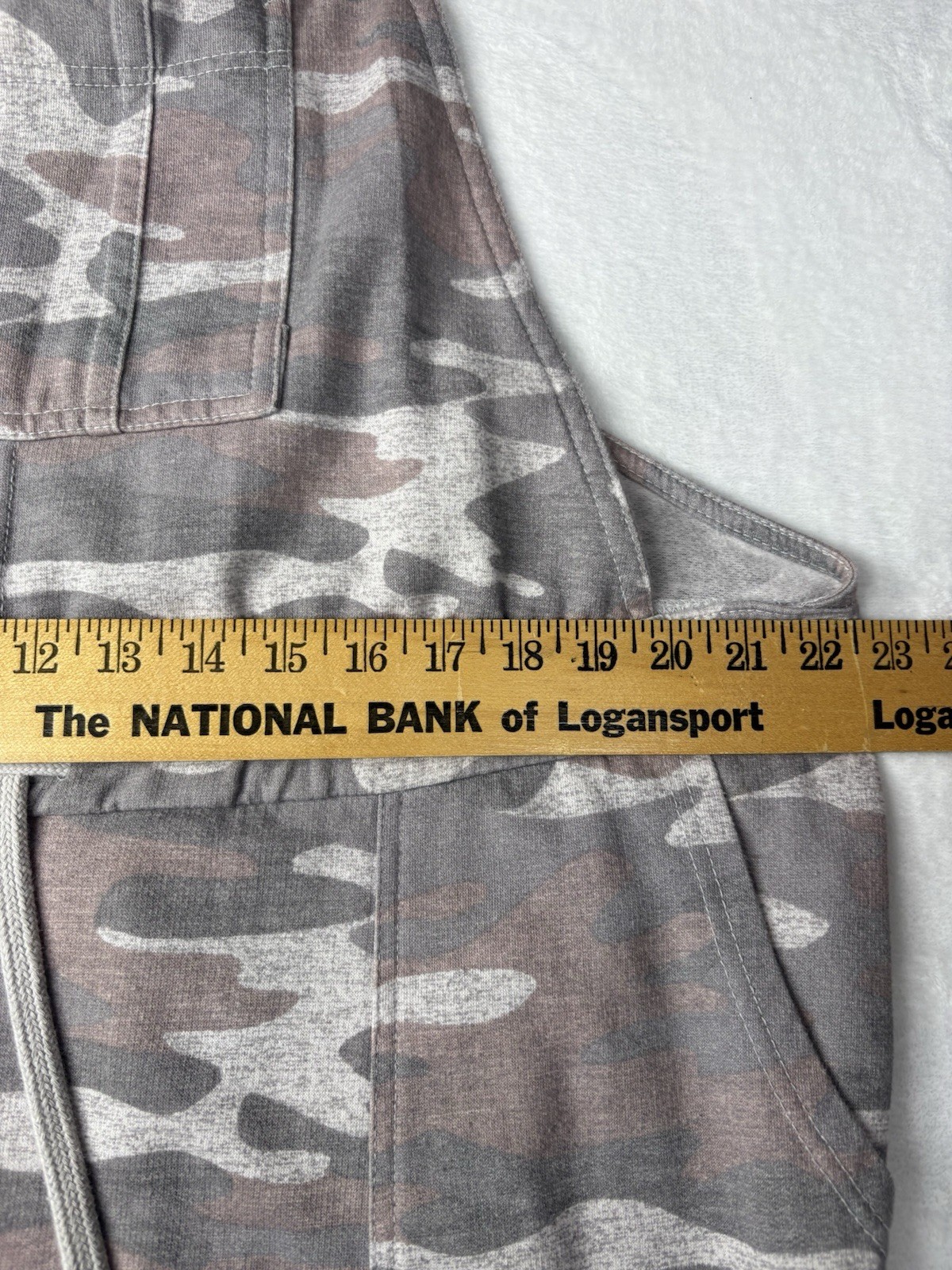 Wallflower Neutral Knit Camo Overalls Jumpsuit Woman’s 1X Athleisure Loungewear