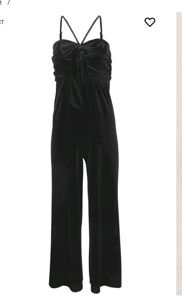 Womens Stretch Velvet Halter Jumpsuit Size XL JET BLACK