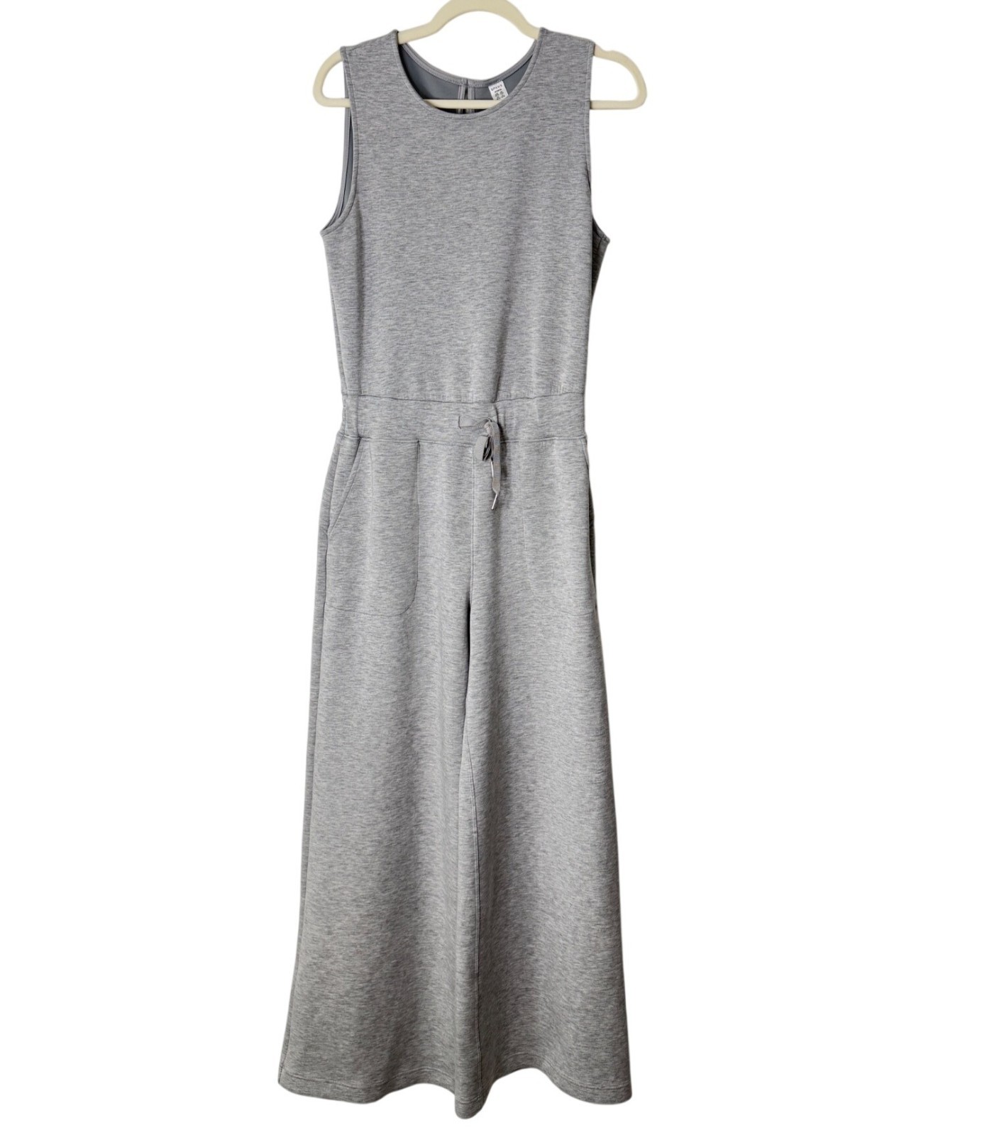 Spanx Womens Size M Jumpsuit AirEssentials Sleeveless Wide-Leg In Heather Gray