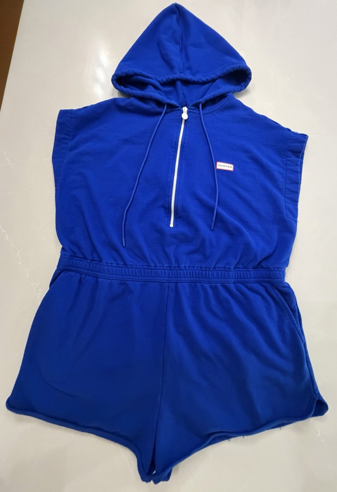 Hunter x Target Blue Hooded Quarter Zip Sweatshirt Fleece Romper Size 1X