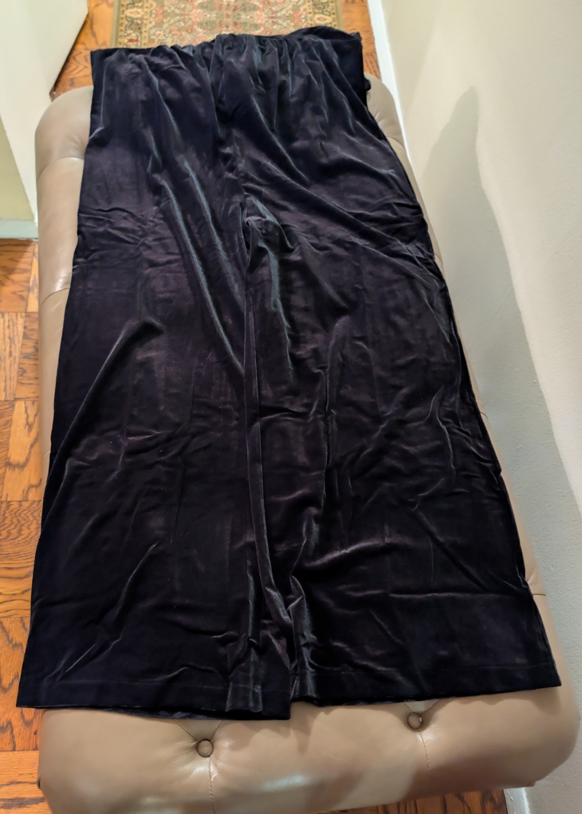 Womens Stretch Velvet Halter Jumpsuit Size XL JET BLACK