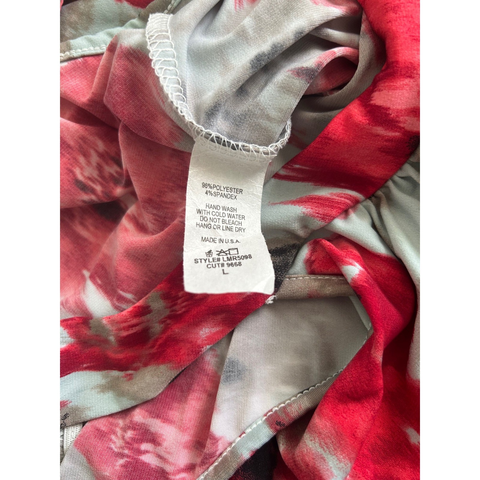 LTX Sportswear Floral Cold Shoulder Popover Romper Red Blue LMR5098 Large