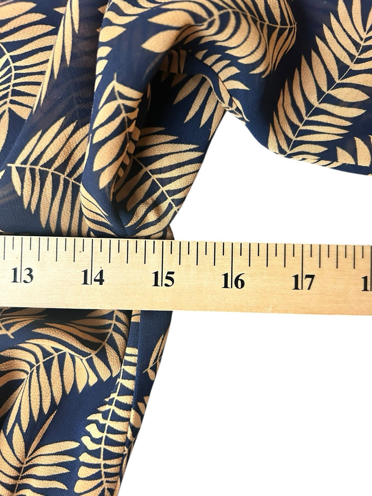 Woven Pink Navy Gold Flared Sleeve Peekaboo Boho Romper Size Large