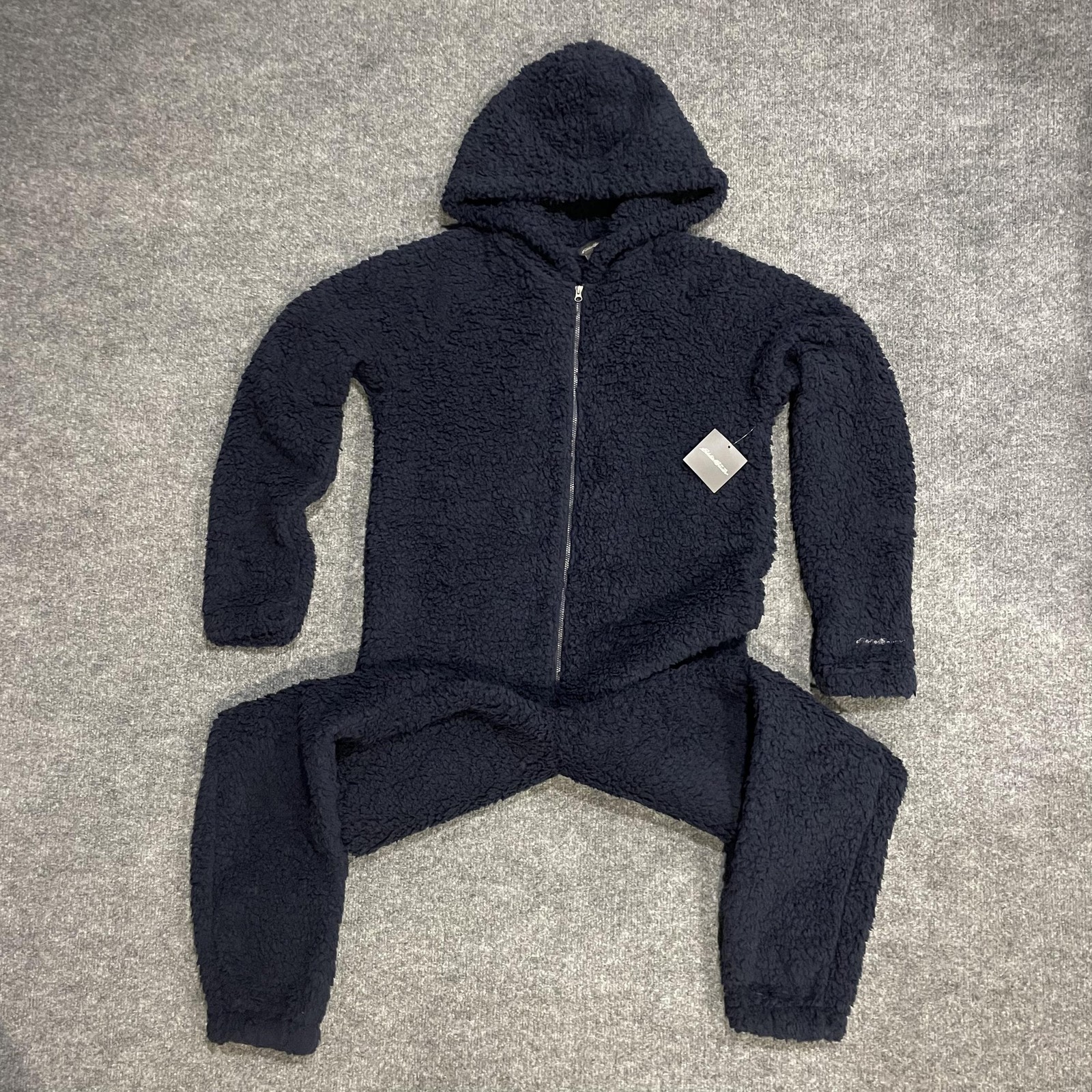 Eddie Bauer Fireside Plush Camp Suit Womens XS Hooded Sherpa Fleece Jumpsuit