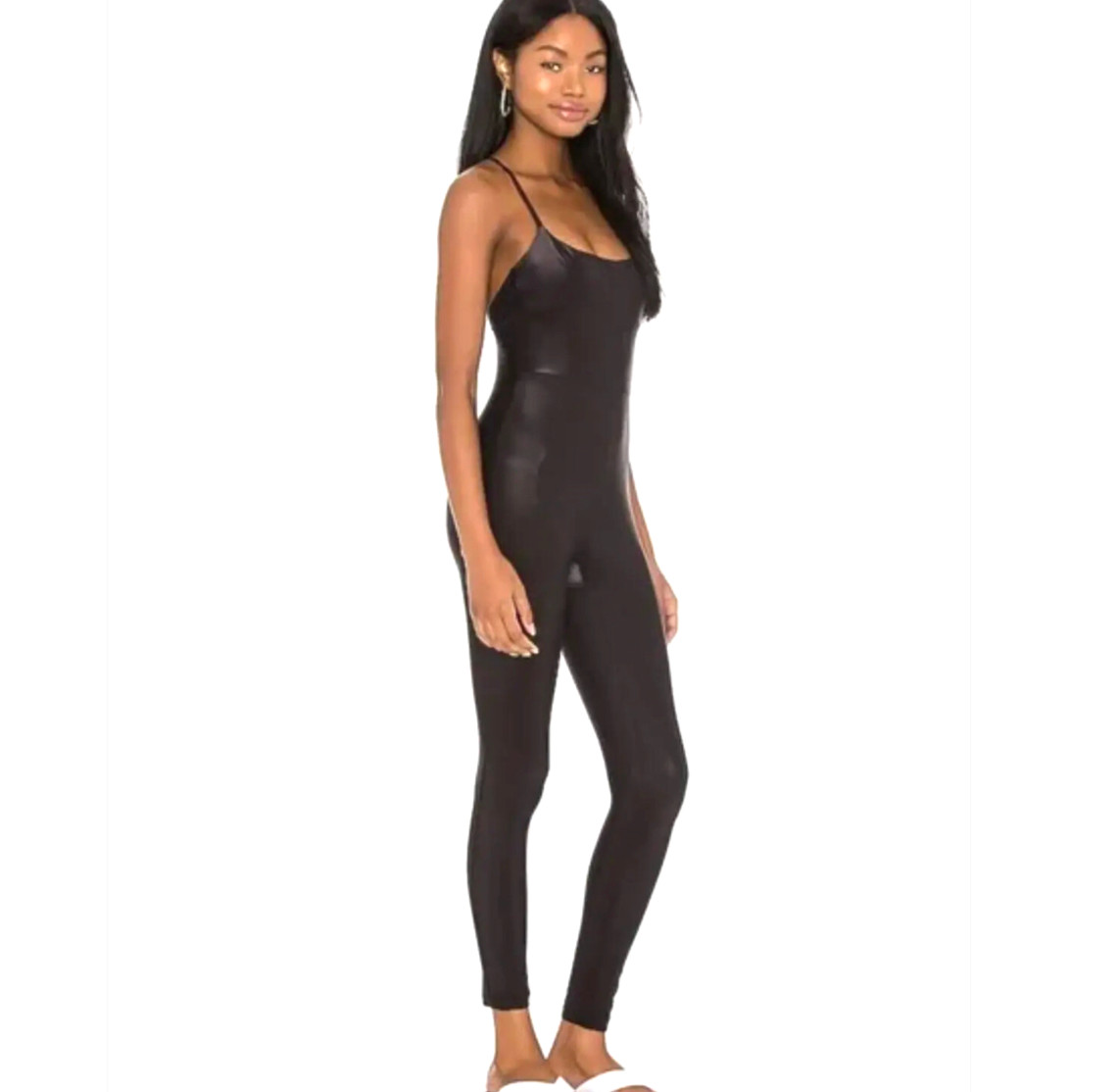 WeWoreWhat Black Catsuit Jumpsuit Bodysuit One Piece Unitard Outfit Sleeveless M