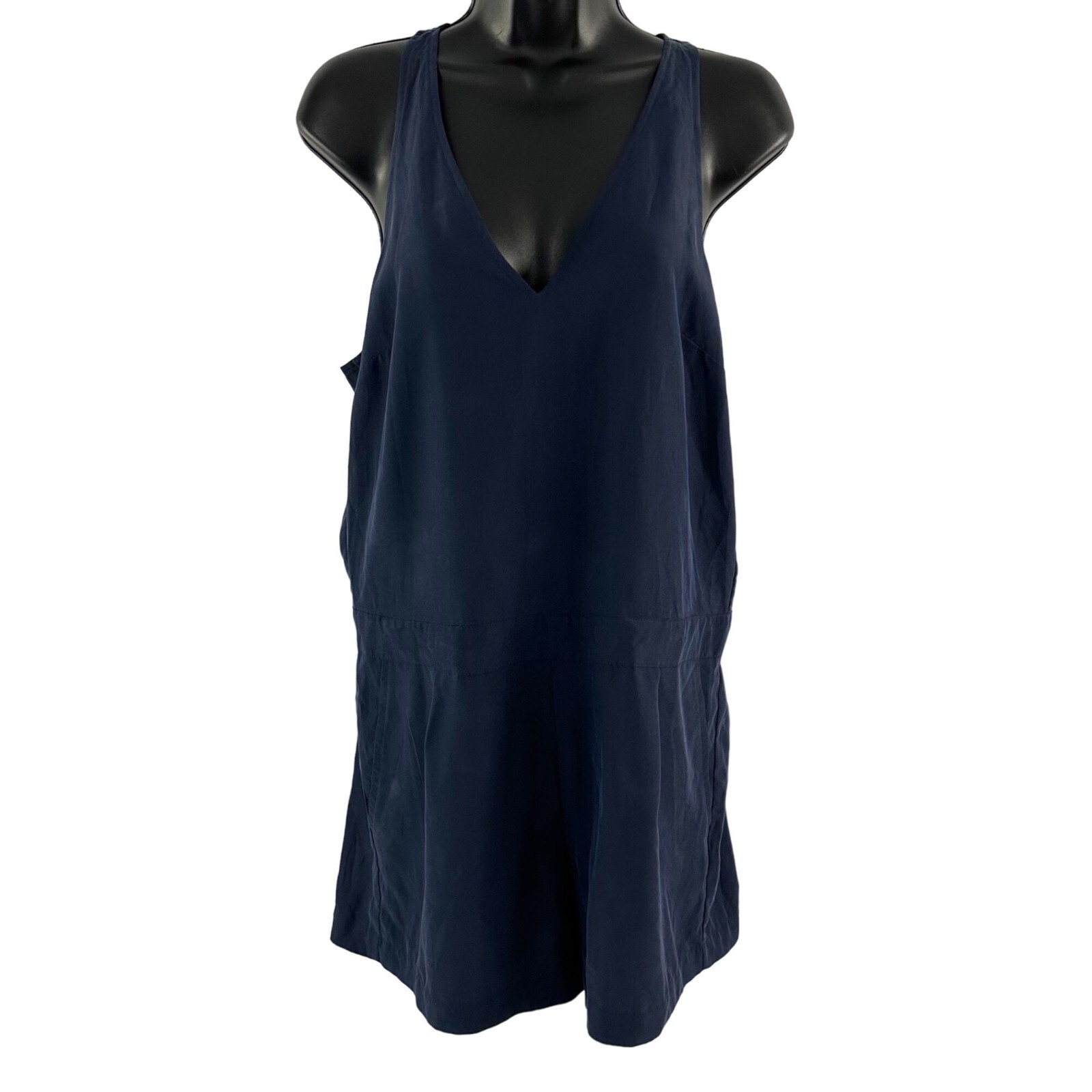 Lou & Grey Modal Sleeveless Racerback Scoop Neck Romper Blue Size Small