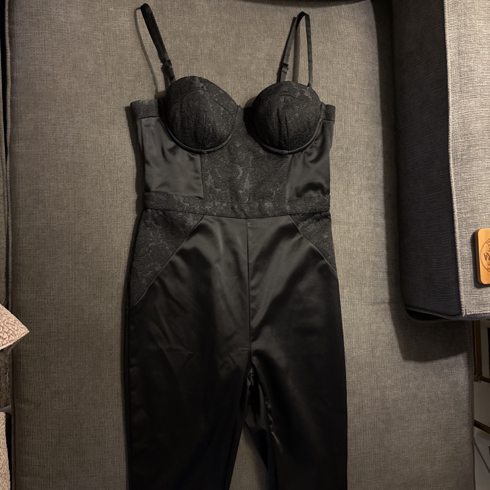 bebe Black Jumpsuit, Small