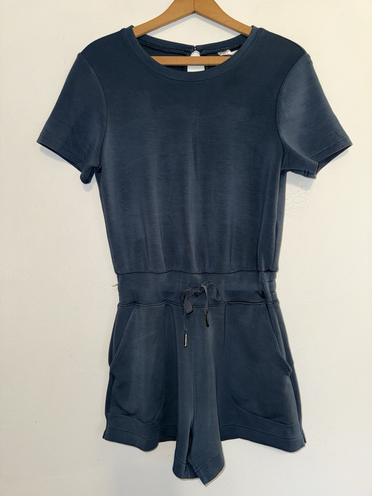 SPANX Airluxe Romper Pockets Athleisure Drawstring Size XS Teal Women