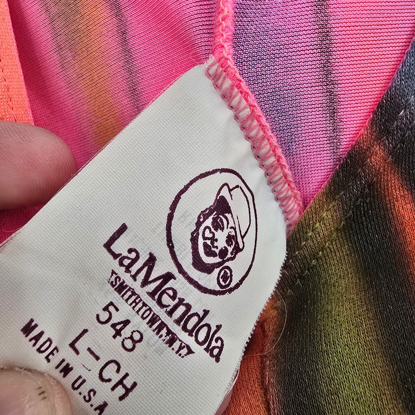 LaMendola Psychedelic Wavy Stripe Long Sleeve Stirrup Unitard Bodysuit Large USA