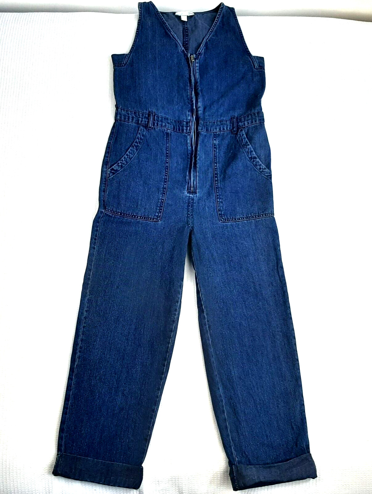 Rachel Comey Women’s Overalls Jumpsuit Size 2 Blue Denim 100% Cotton Cuffed