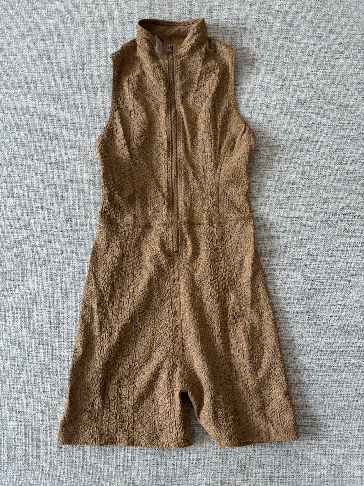Gigi C Keelan Open Back Faux Snakeskin Performance Romper Size S