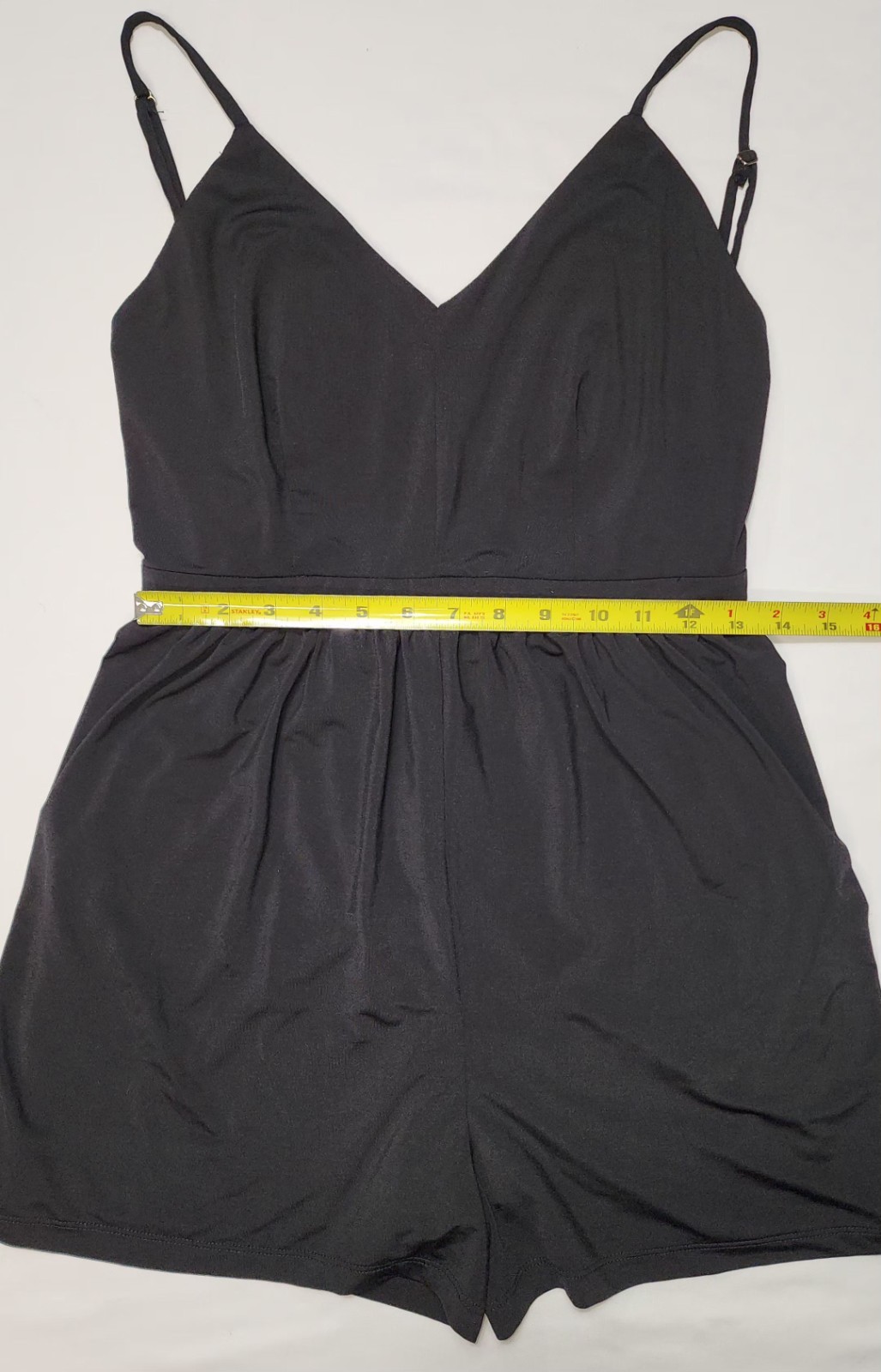 The Clothing Company Black M Cami Romper Neck spaghetti straps short jumper