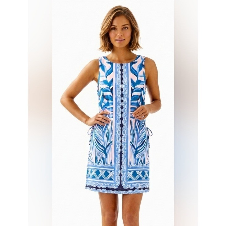 Lilly Pulitzer Donna Romper in Pink Tropics Tint Heat Wave Print Size 4