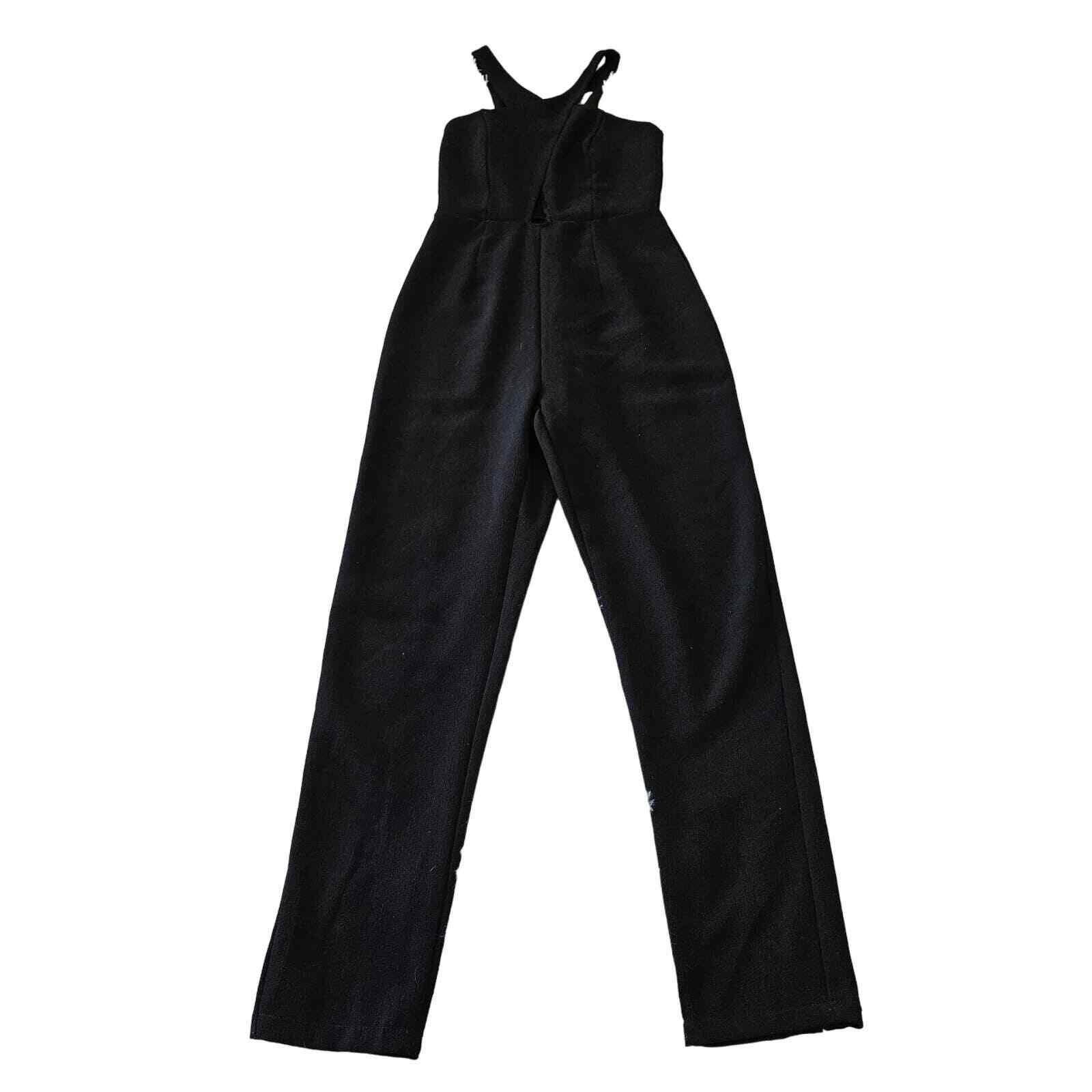 Solemio Los Angeles Women’s Black Keyhole Chest Sleeveless Jumpsuit. Size S