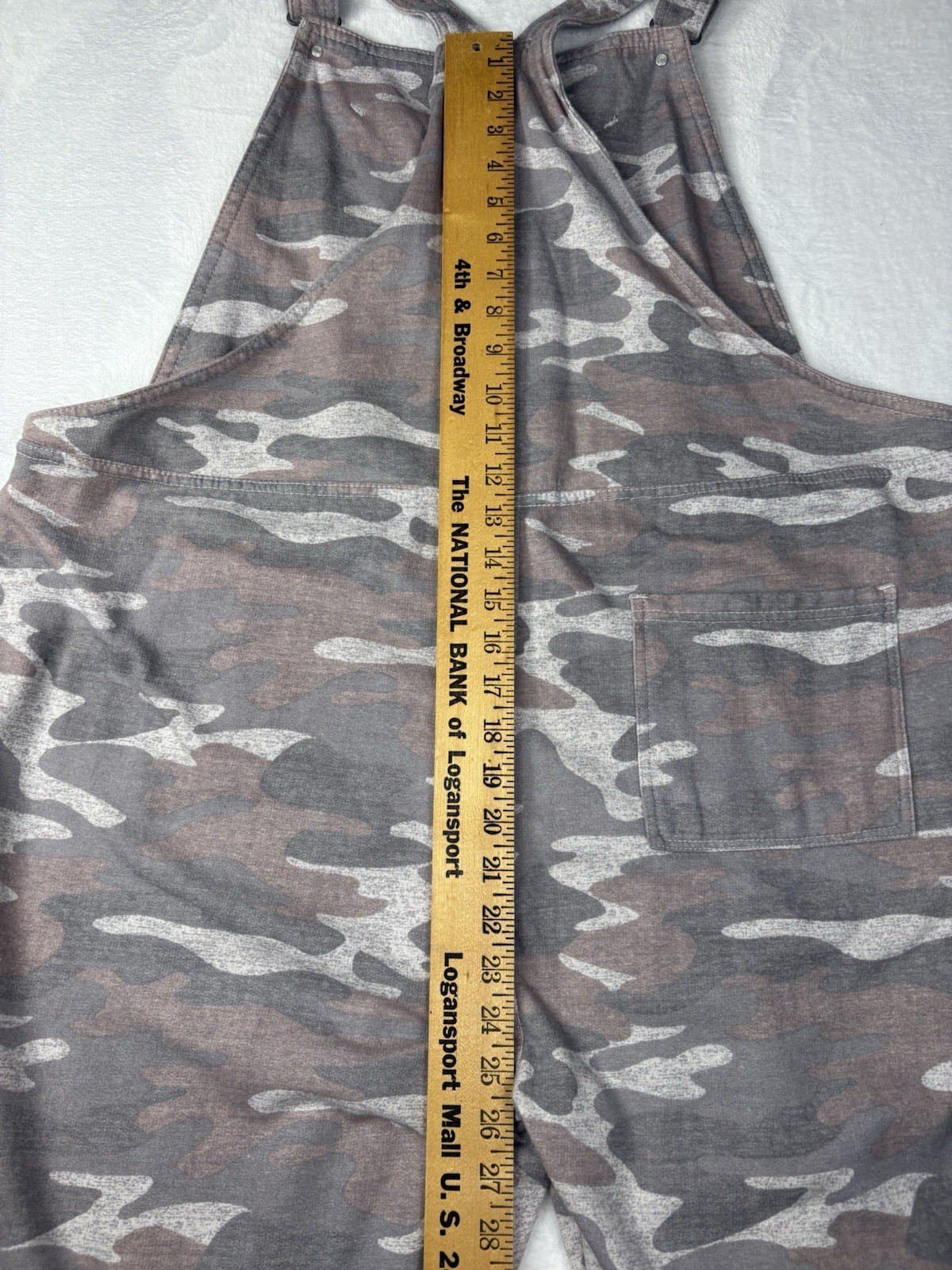 Wallflower Neutral Knit Camo Overalls Jumpsuit Woman’s 1X Athleisure Loungewear