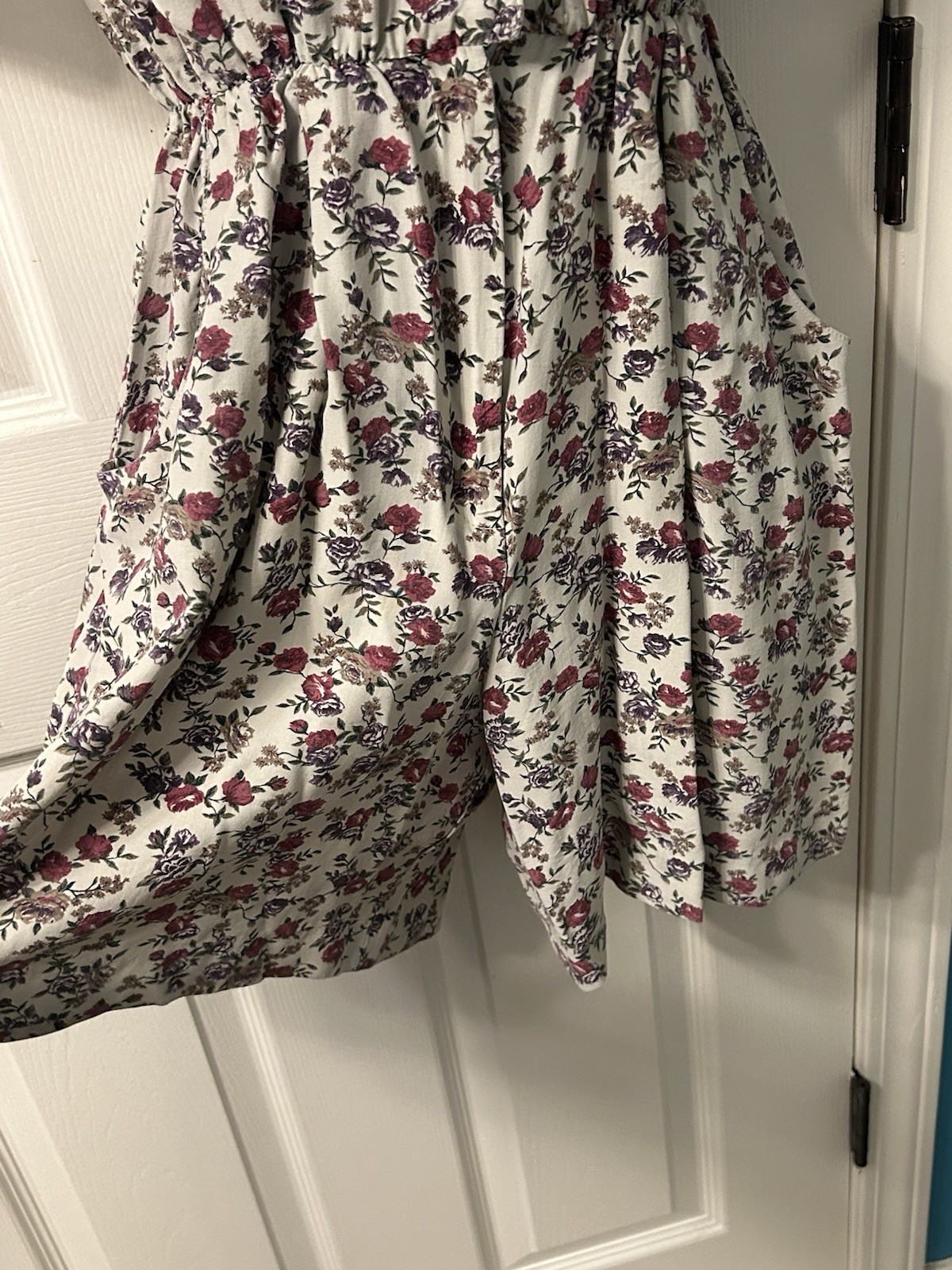 Vintage Floral Cottagecore Romper Playsuit Pockets 50s 60s Petite Whimsy