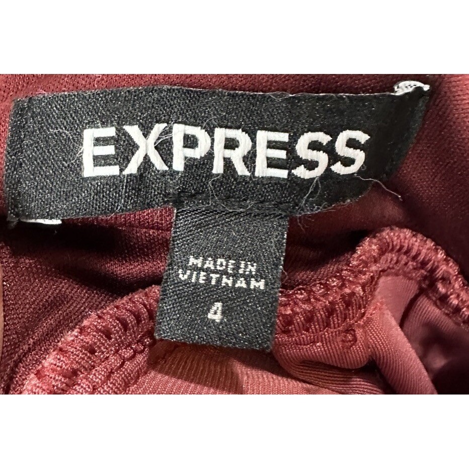 Express pleated v-neck adjustable straps pockets velour one piece jumpsuit, sz 4