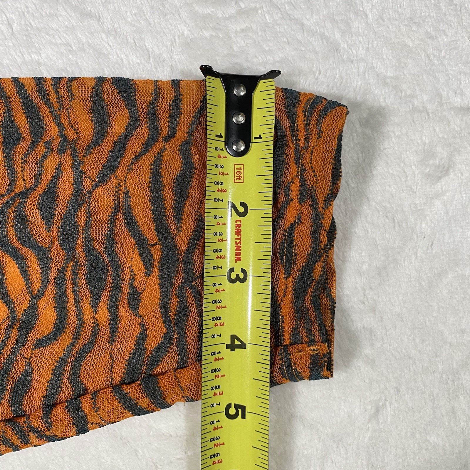 Savage X Fenty Tiger Stripe Print Halter Jumpsuit Lingerie Mesh Open Bum Sz 3X