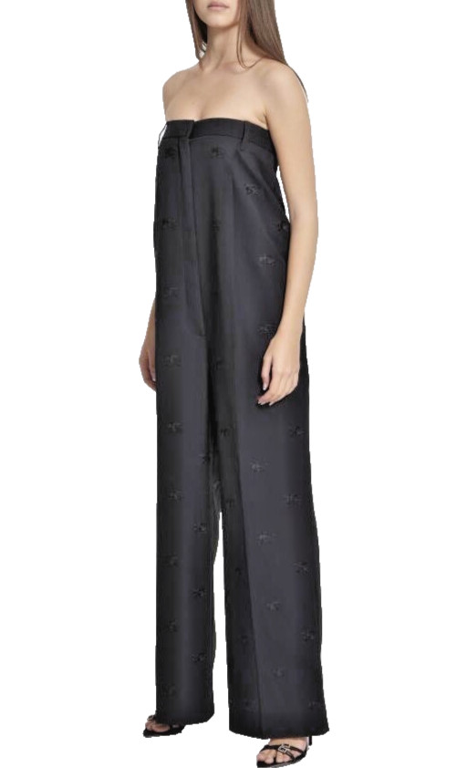 BURBERRY RUNWAY Embroidered EKD Wool Jumpsuit High Trousers Size 02 RRP £2190