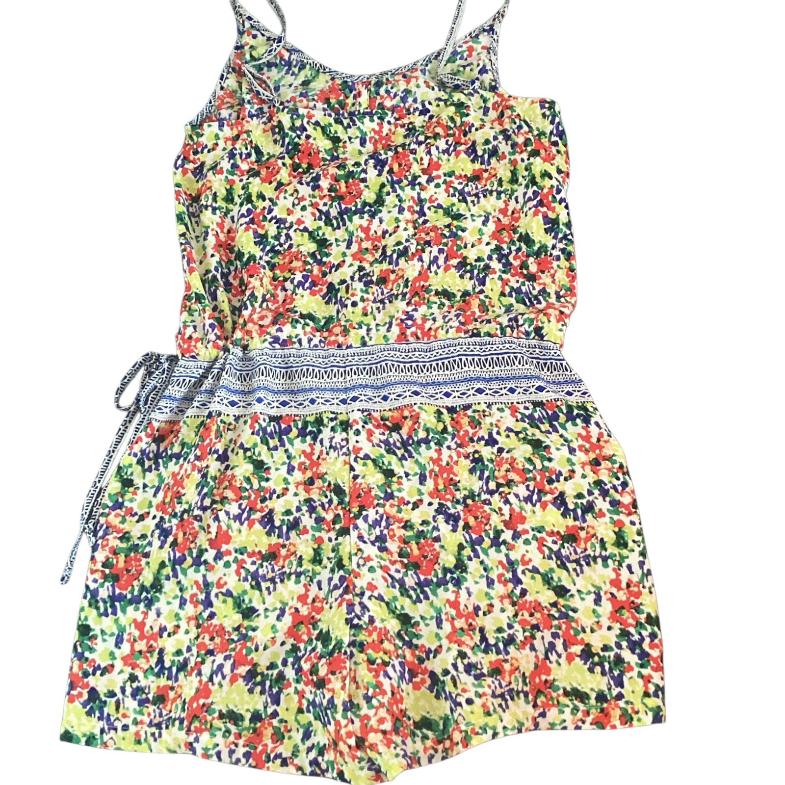 CAbi Fiesta Romper Spaghetti Straps Floral Style 5261 – Medium