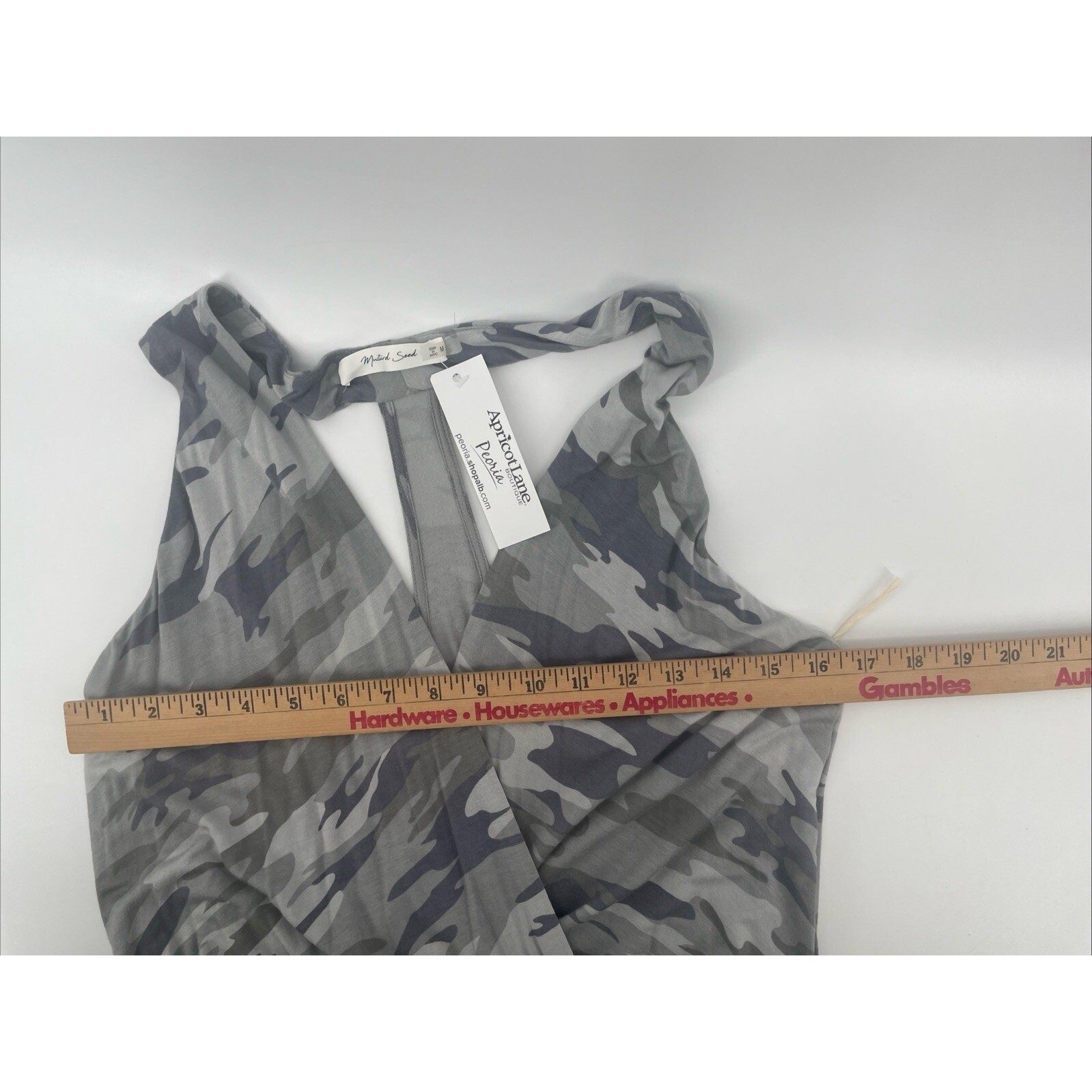 Camo Jersey Knit Jumpsuit Womens Medium Grey Athleisure Casual Edgy Loungewear