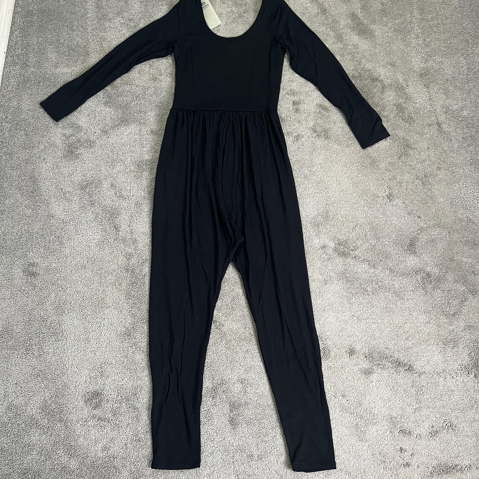 Mono B Jumpsuit Womens Medium Black Long Sleeve Modal Stretch KPZ12380