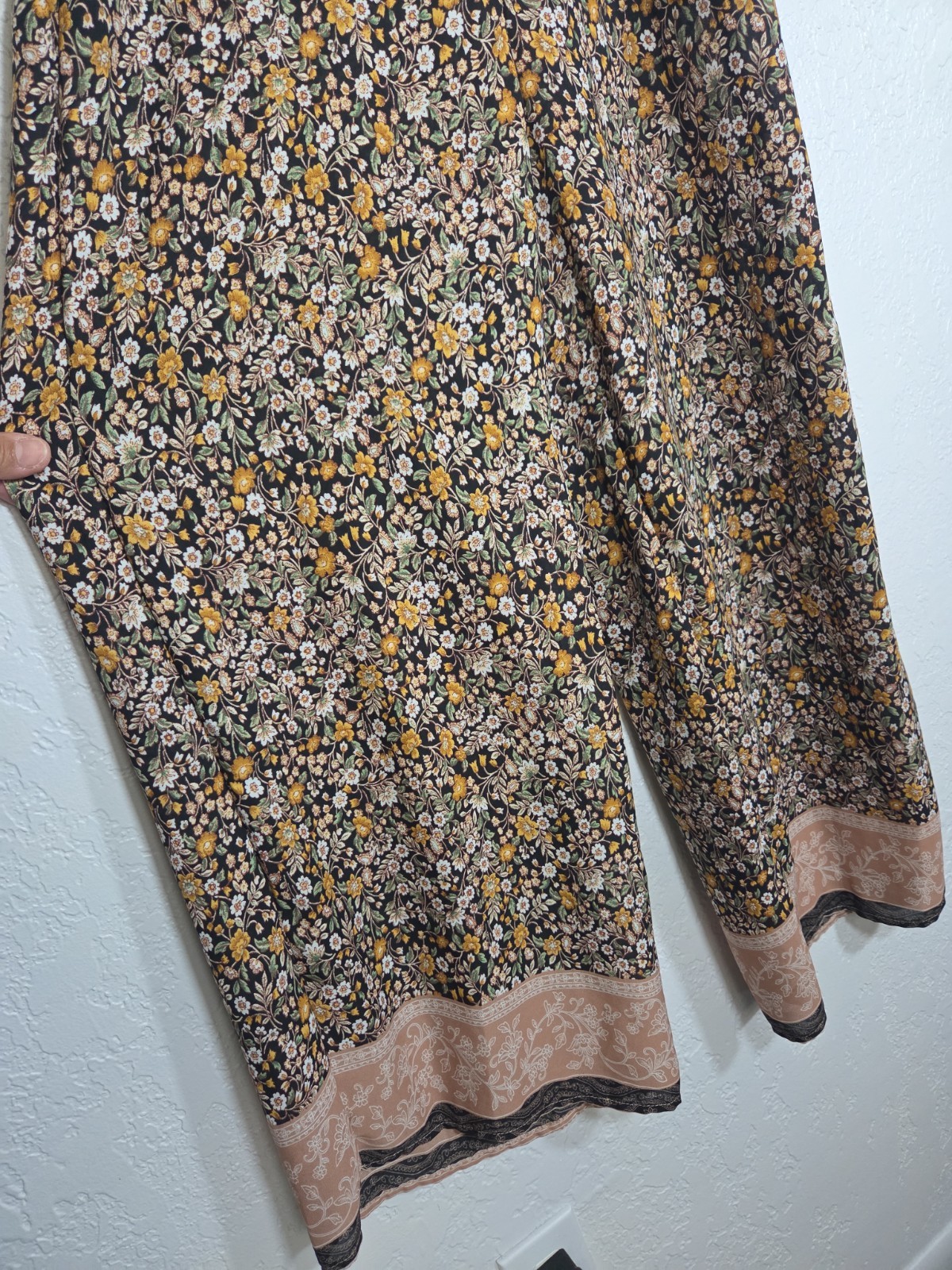 Audrey Parks Francesca’s Floral Ruffle Strap Cinch Jumpsuit Women’s Size XS