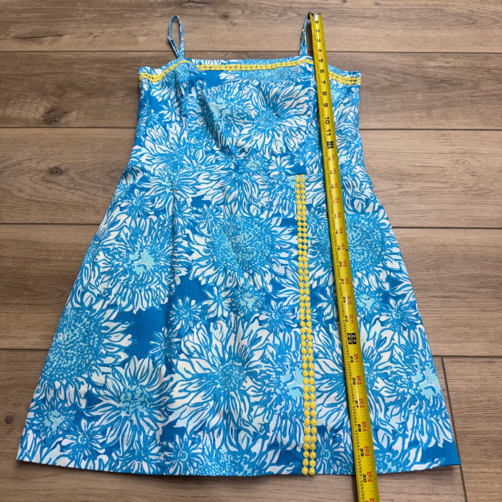 Lilly Pulitzer Jesse Romper 4 In The Sun Blue Sunflower Print Skort Dress Trim
