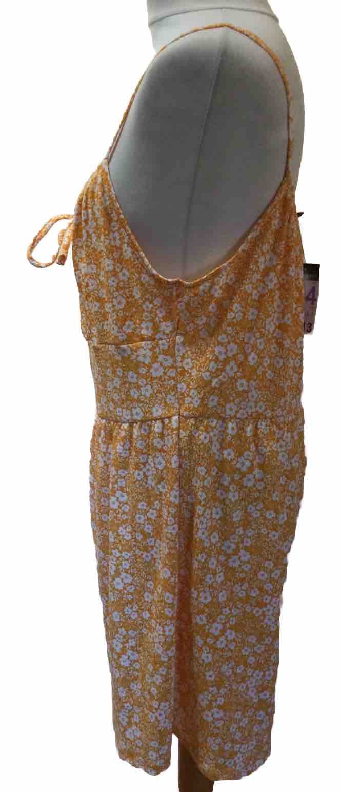 PRIMARK Yellow Mix Shortie Jumpsuit Floral Strappy BNWTS U.K. 18 FREE P&P