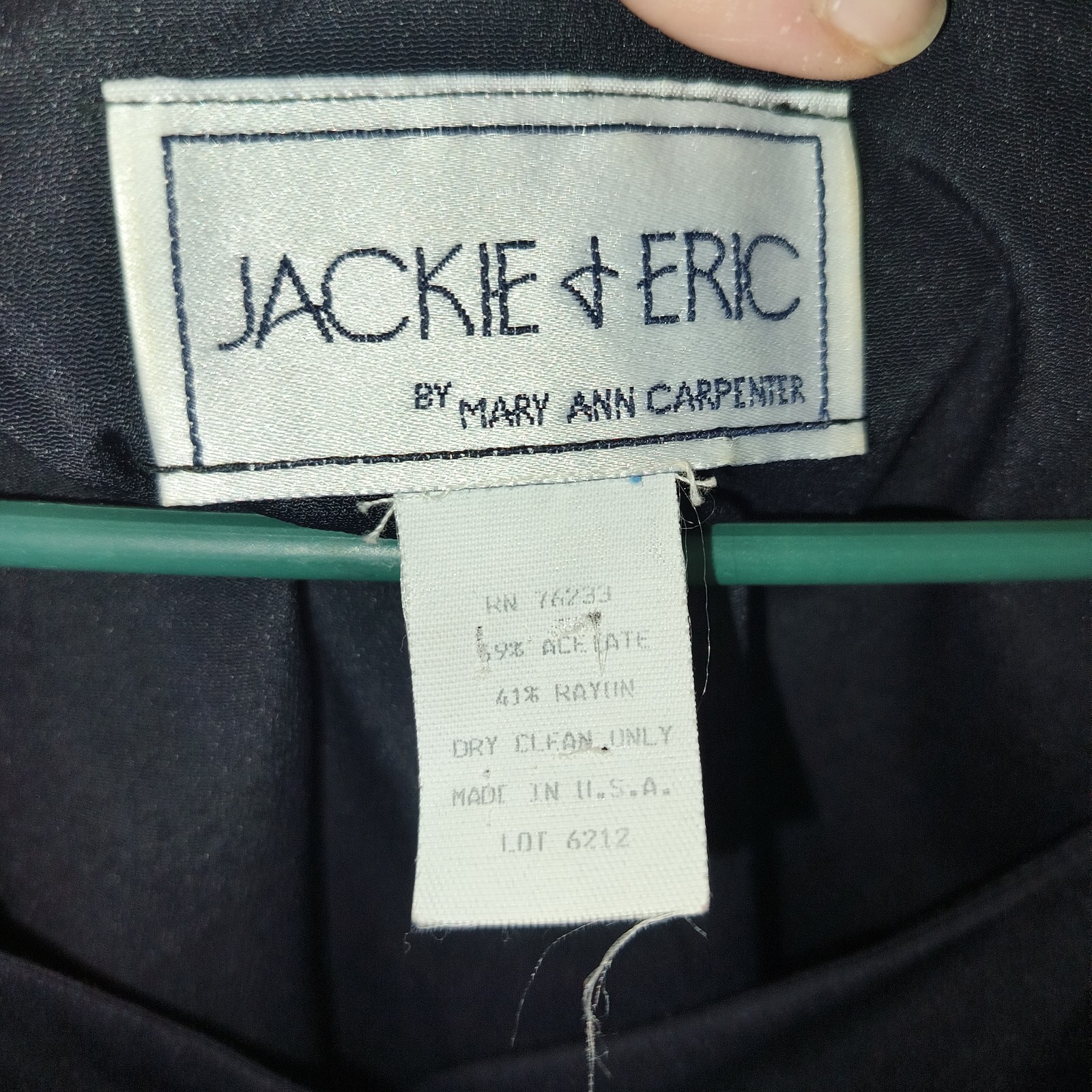 Vtg Jackie & Eric Black Jumpsuit Womens M/L Sweetheart Neck Puff Sleeve Goth 70s