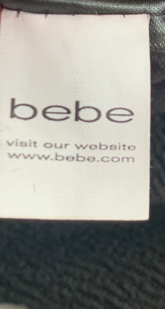 BEBE WOMEN’S JUMPSUIT BACK ZIP ROUND NECK BLACK SIZE 8 RN#86017 PRE-OWNED