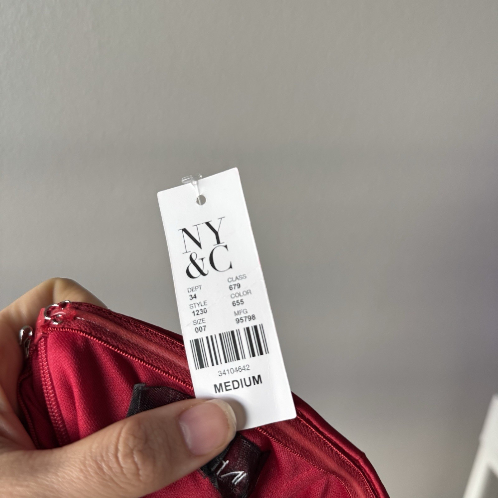 New York & Company Jumpsuit NWT Size Medium Red Strapless Capri Flare Pockets